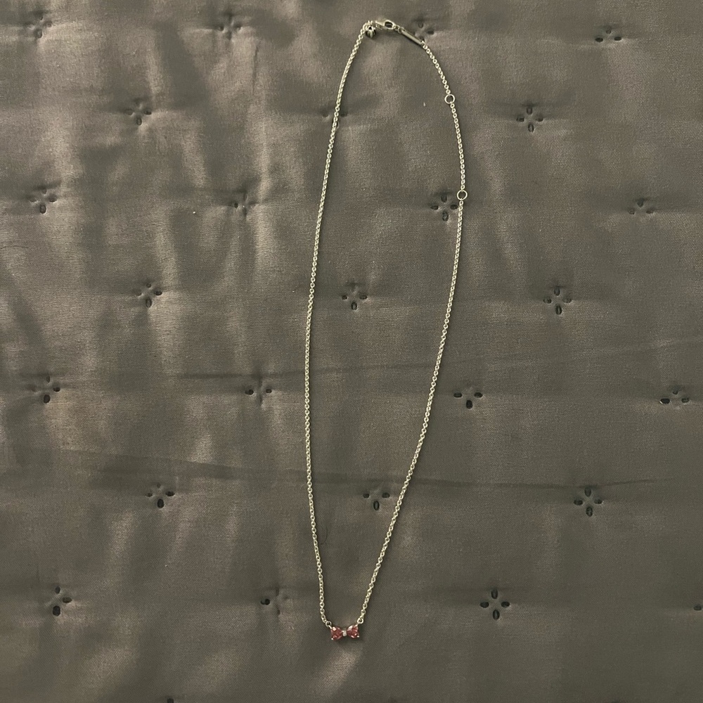 Pandora Gold Necklace with Red Accents